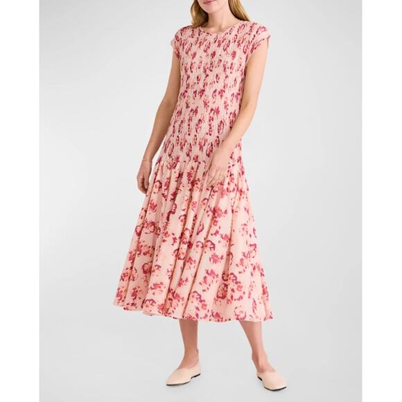 Merlette Dresses & Skirts - NWT Women's Merlette Stijl Midi Cotton Voile Dress in Orchid Ikat Floral size L